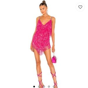 RELISTING- NWOT X REVOLVE Neon Barbie Dress in Fuchsia Bronx and Banco